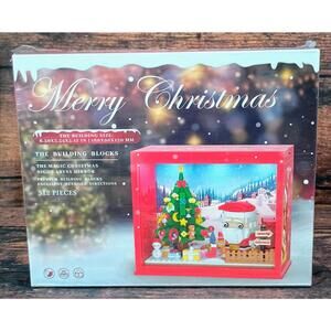 Merry Christmas Magic Building Blocks Set with Night Abyss Mirror